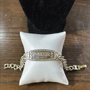 Cuban silver Poker Bracelet